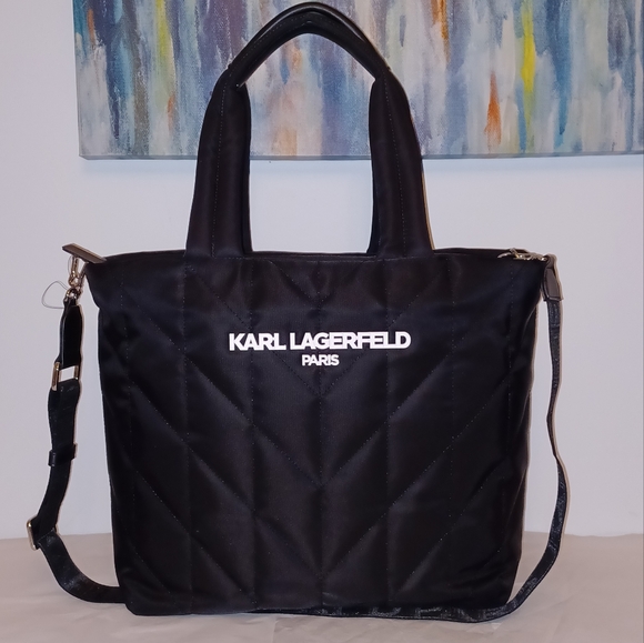 Karl Lagerfeld Handbags - Karl Lagerfeld Voyage Quilted Nylon Tote, Unisex, Large